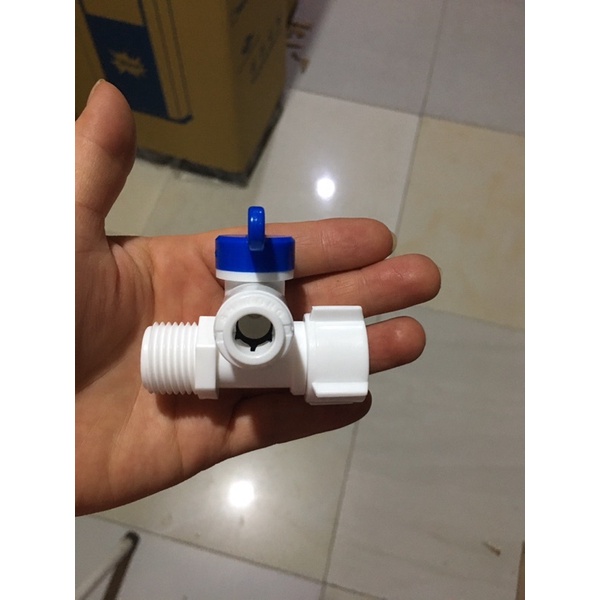 Khoá nước đầu nguồn ren 21 phi 10, máy lọc nước