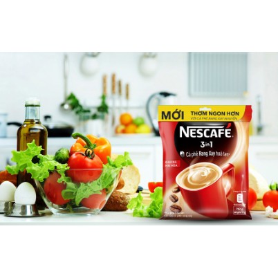 NESCAFE 3in1 Rang Xay Đậm Đà Hài Hòa túi 46 gói x 17g + Thố Thủy Tinh Cao Cấp