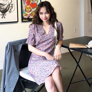Váy hoa tím ( ảnh thật ở cuối)