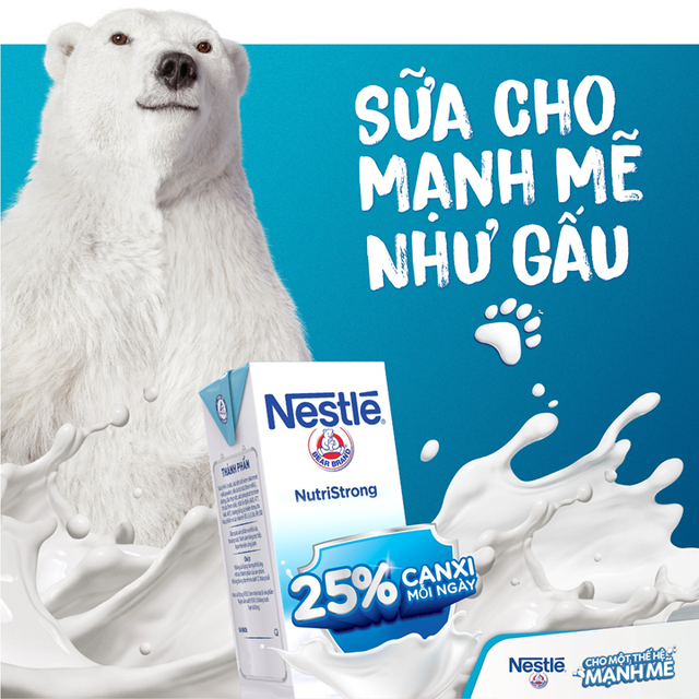 Thùng 48 hộp Sữa Nestlé Gấu Hương Dâu trắng (48x180ml)