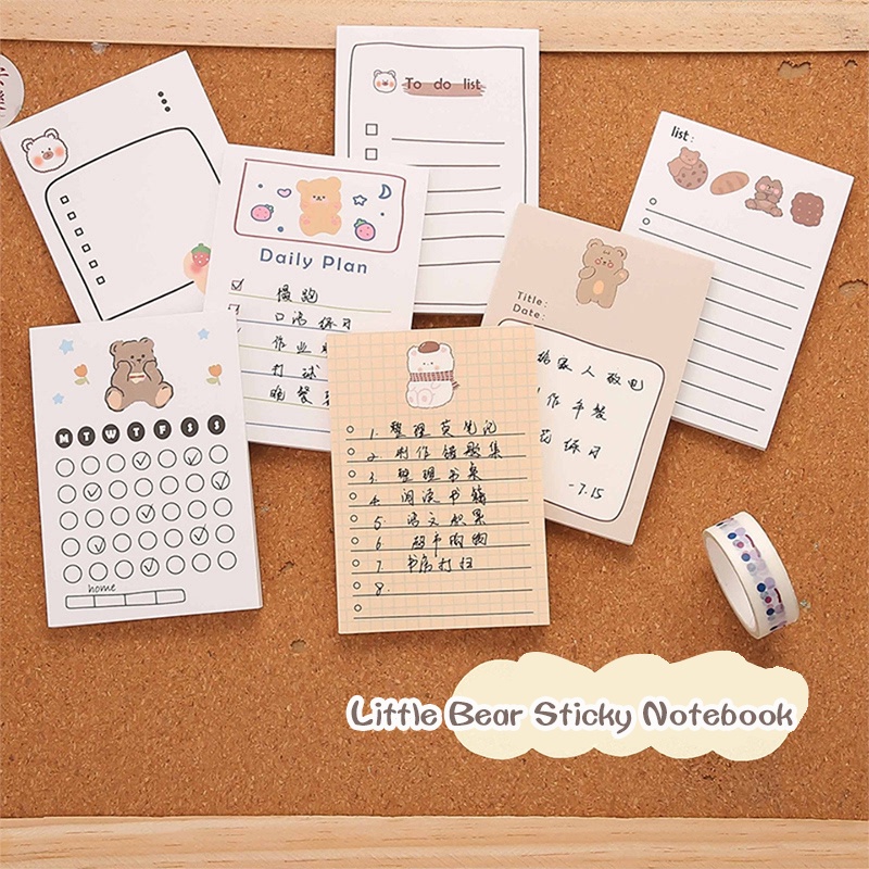Set 50 Tờ Giấy Ghi Chú Họa Tiết Hoạt Hình Dễ Thương Xinh Xắn