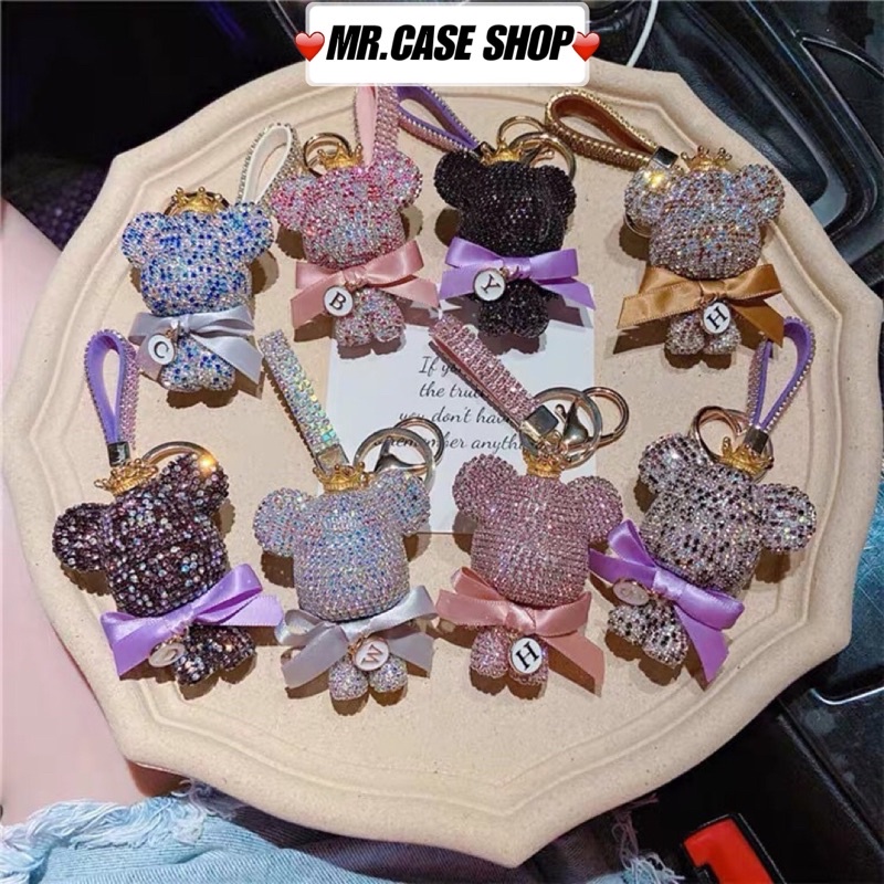 [Mẫu Mới] Móc Khoá Đính Đá Nhân Tạo Hình Gấu Nơ Bự Siêu Lấp Lánh Thời Thượng - Mr.Case