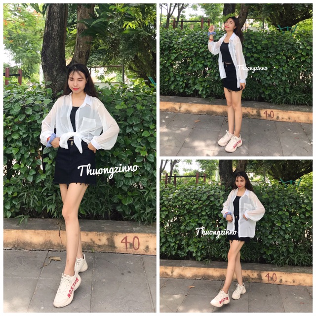 [ Mã WASTAPR giảm 10K đơn 50K] Áo sơ mi voan khoác ngoài áo sơ mi nữ mỏng | BigBuy360 - bigbuy360.vn