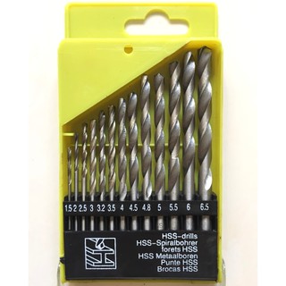 Bộ mũi khoan xoắn 13 món bằng thép gió HSS siêu cứng (có hộp đựng)