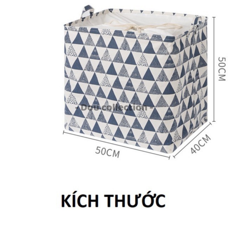[Nowship2h] Giỏ Vải Đựng Quần Áo Đồ Mỹ Phẩm Đồ Chơi Gia Dụng  Đồ Đa Năng Tiện Ích Chống Nước Có Thể Xếp Gọn - Mã GD001