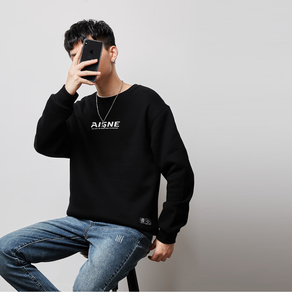 Áo Sweater AISNE Nam Nữ unisex phong cách Hàn Quốc cá tính, Chất nỉ bồng đẹp mã HD83 -Quà tặng ngẫu nhiên | BigBuy360 - bigbuy360.vn