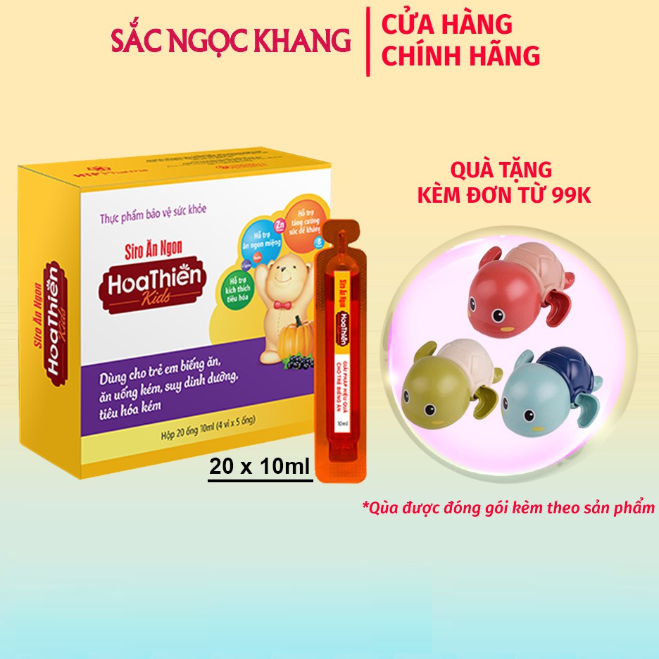 Siro Ăn Ngon Hoa Thiên Giúp Bé Hỗ Trợ Kích Thích Tiêu Hóa Và Ăn Ngon Miệng Hộp 20 ống 10ml ( Tổng 200ml )