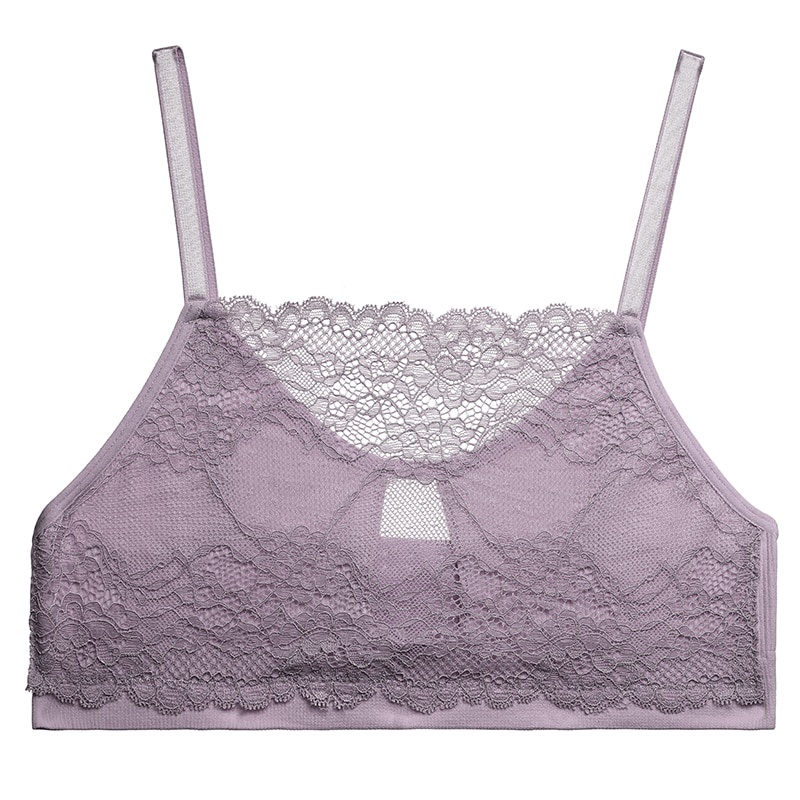 Áo lót thể thao FINETOO có mút nâng ngực phối ren gợi cảm cho nữ