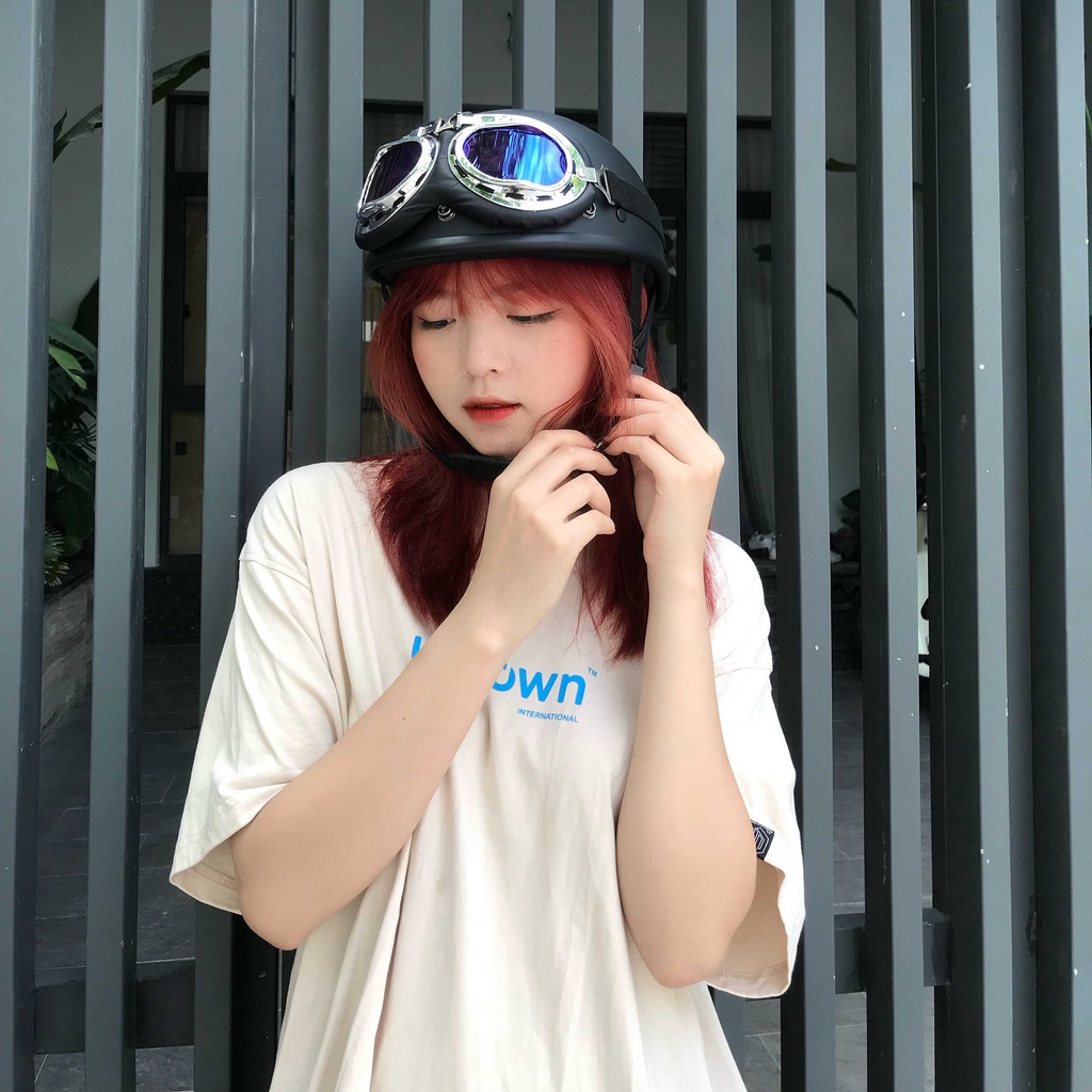 Mũ bảo hiểm nửa đầu 1/2 HESA cao cấp nhiều màu hàng chính hãng bảo hành 12 tháng