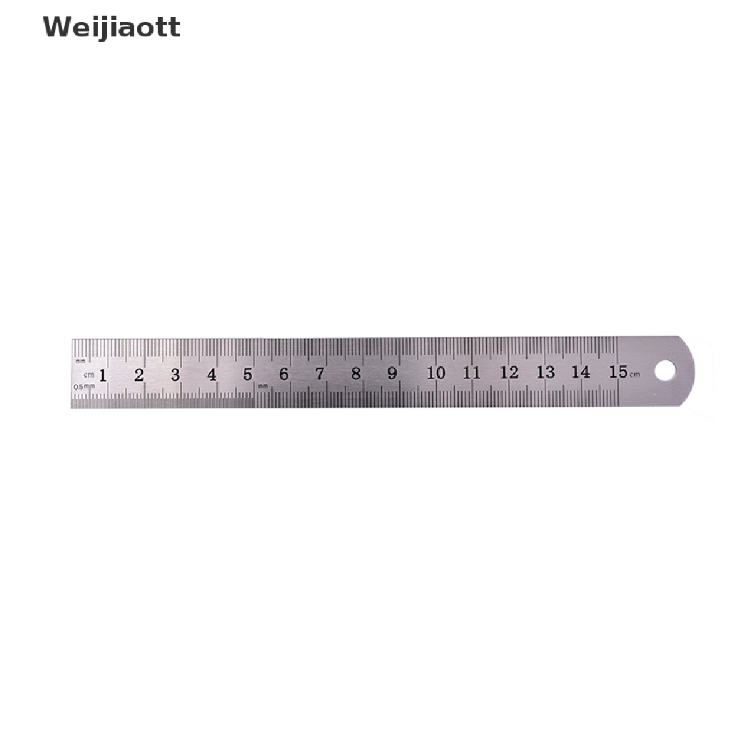 Thước đo hai mặt 15cm bằng thép không gỉ