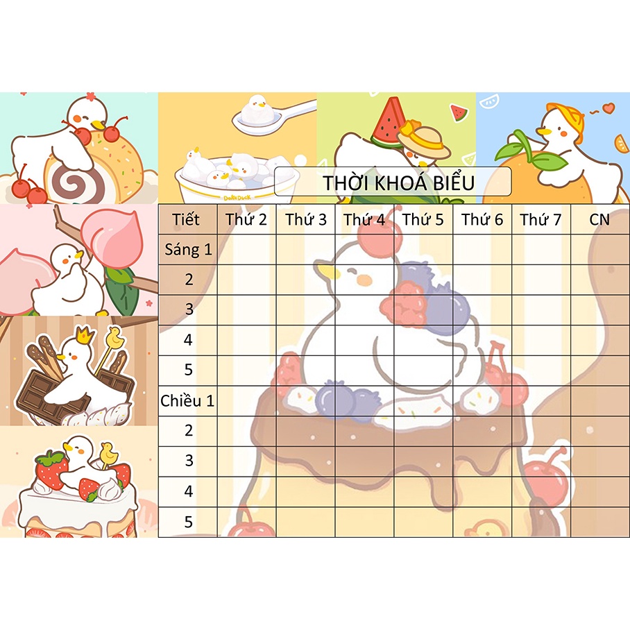 Thời Khoá Biểu vịt dake duck TKB65 khổ A5