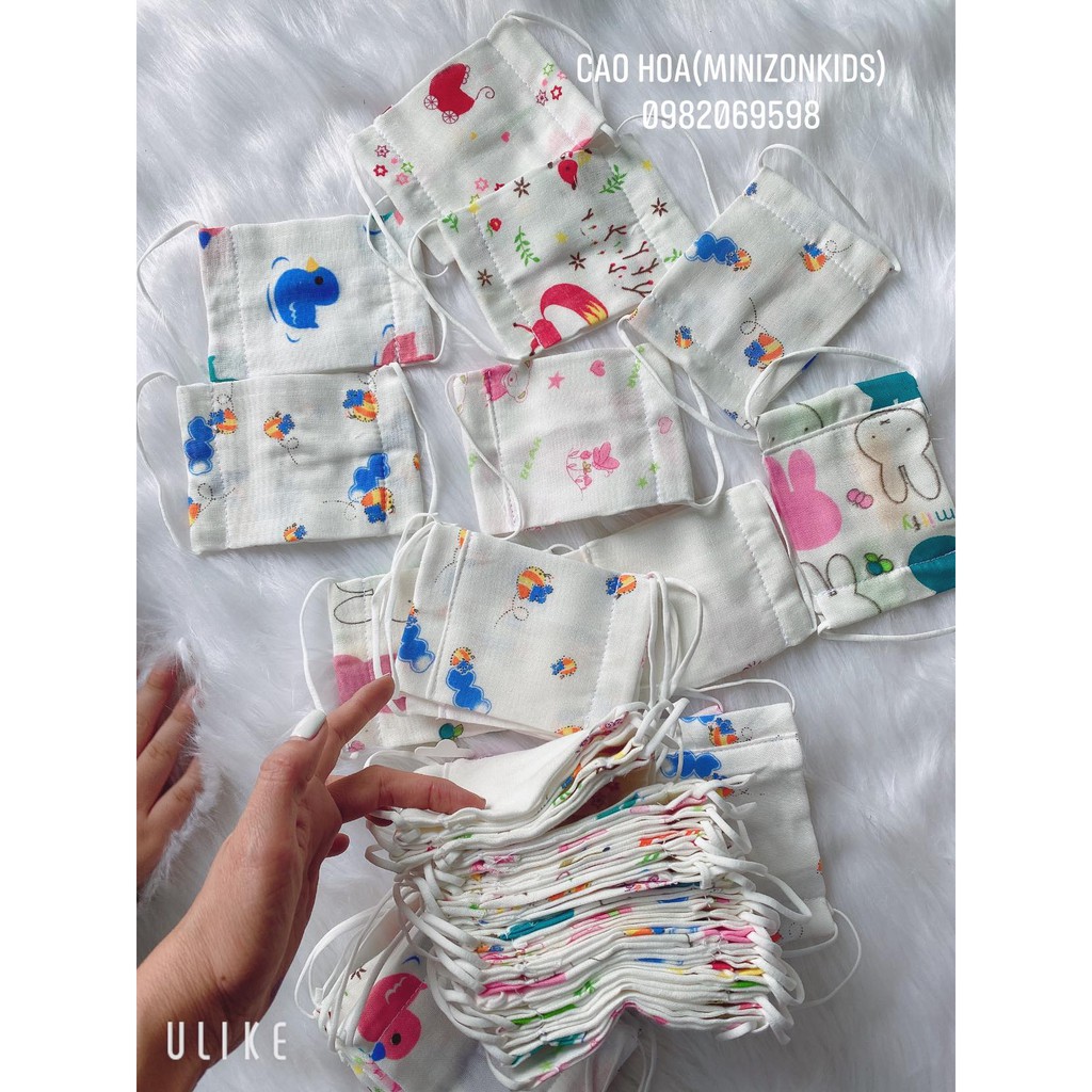 Khẩu Trang Xô Xuất Nhật Mẫu Mới Siêu Mềm Mịn Cho Bé | Minizon Kids