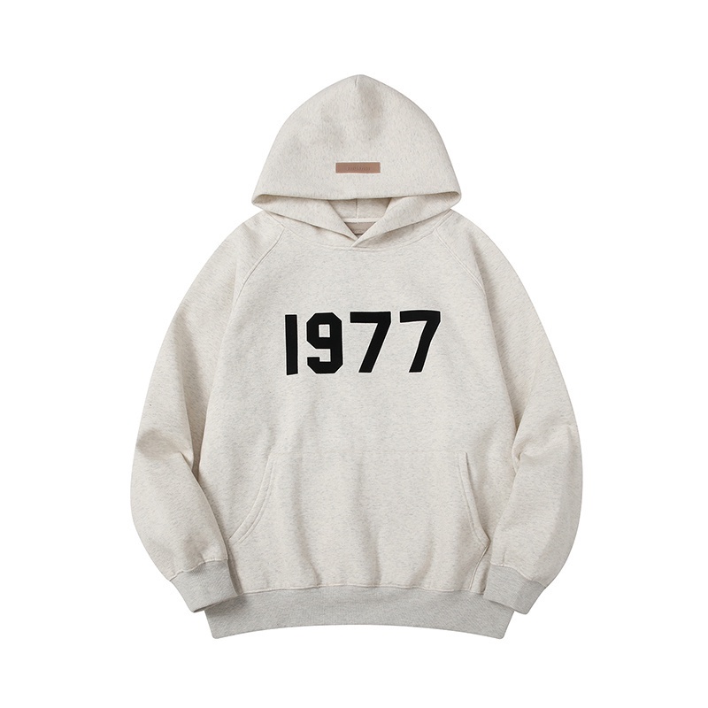 Áo Hoodie Dáng Rộng In Số 1977 Thời Trang Cho Cặp Đôi