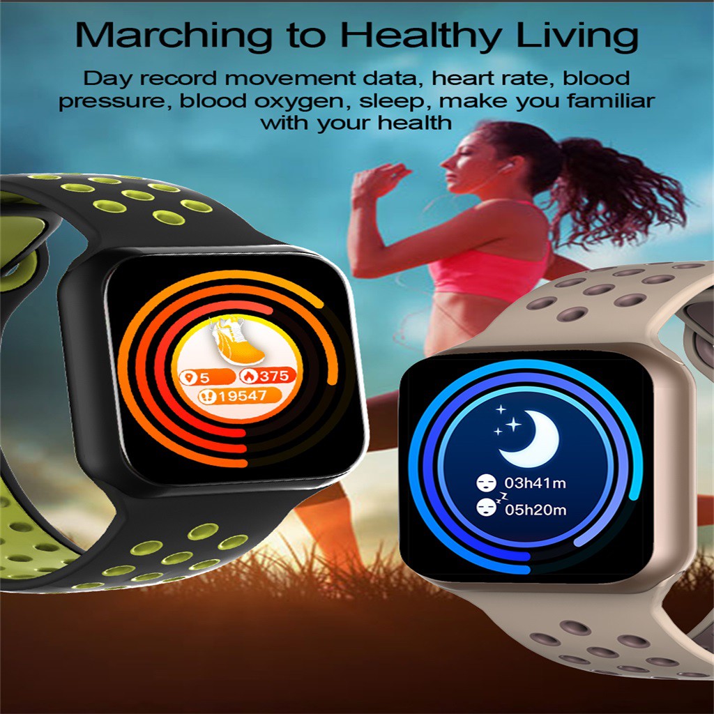 port Fitness Tracker F8 mart Heart Rate Monitor Wristband