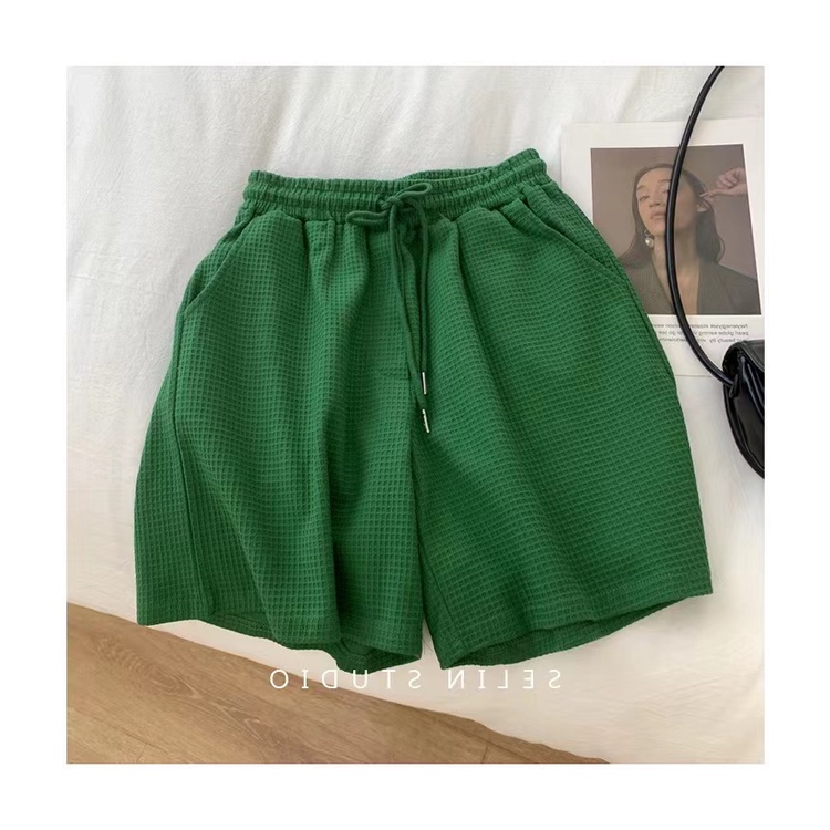 Quần Short Thể Thao Ống Rộng Lưng Cao Phối Dây Rút 3 Màu Sắc Lựa Chọn Thời Trang Dành Cho Nữ