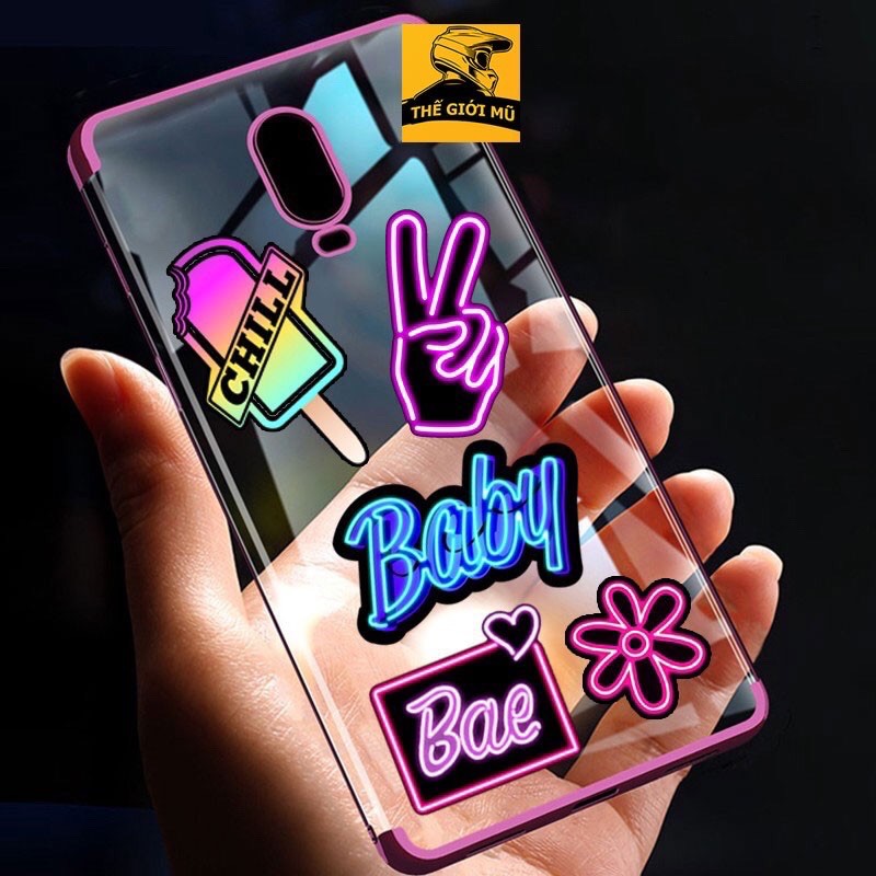 Sticker neon dán mũ bảo hiểm vali điện thoại laptop  xe máy oto chống nước tuyệt đối