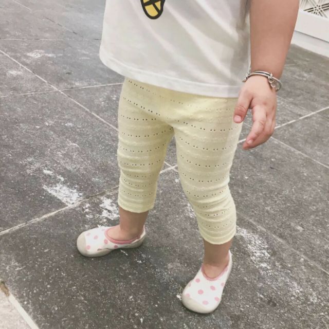 [Xả kho] Quần legging lửng hè chất cotton thoáng cho bé