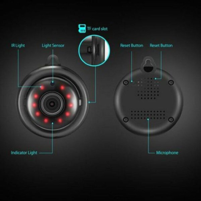 Camera An Ninh Mini Wifi Hồng Ngoại Góc Rộng V380 BH 2 năm | BigBuy360 - bigbuy360.vn