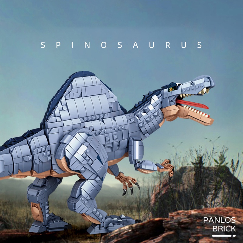 Đồ chơi Lắp Ráp Khủng Long Bạo Chúa ăn thịt, Panlos 611008 Spinosaurus, Xếp hình thông minh