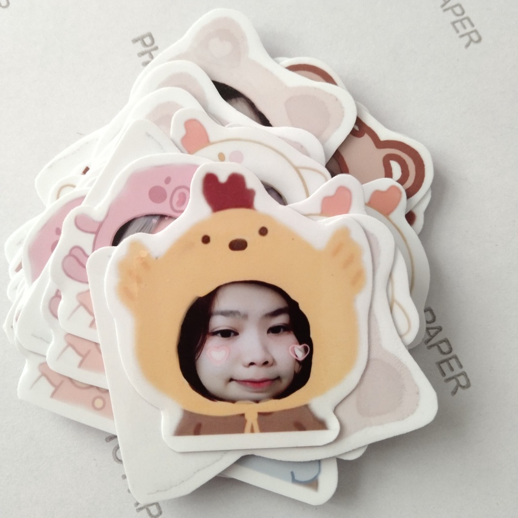 Sticker hay hình dán in hình theo yêu cầu  GIÁ 25k/1 set