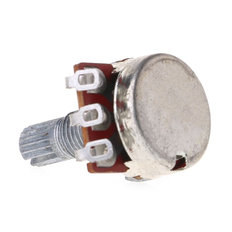 folღ A25K Potentiometer Splined Pot Electric Guitar Bass Effect Amp Tone Volume 18mm Shaft Parts