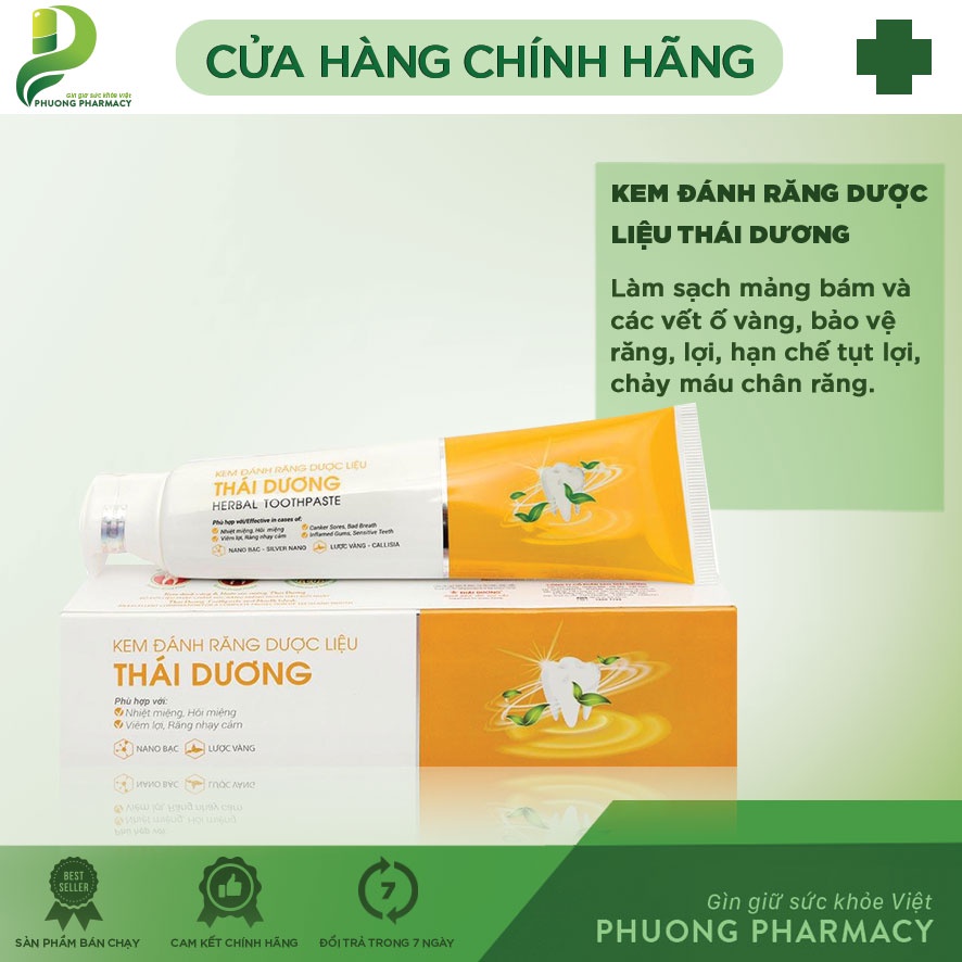 Kem đánh răng dược liệu Thái Dương 100g (chính hãng)