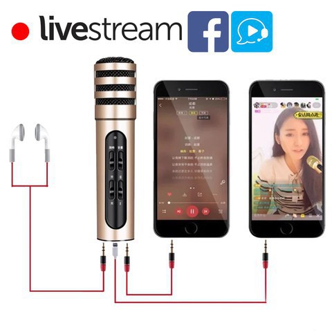 Mic karaoke Livestream C7, C6 3in1