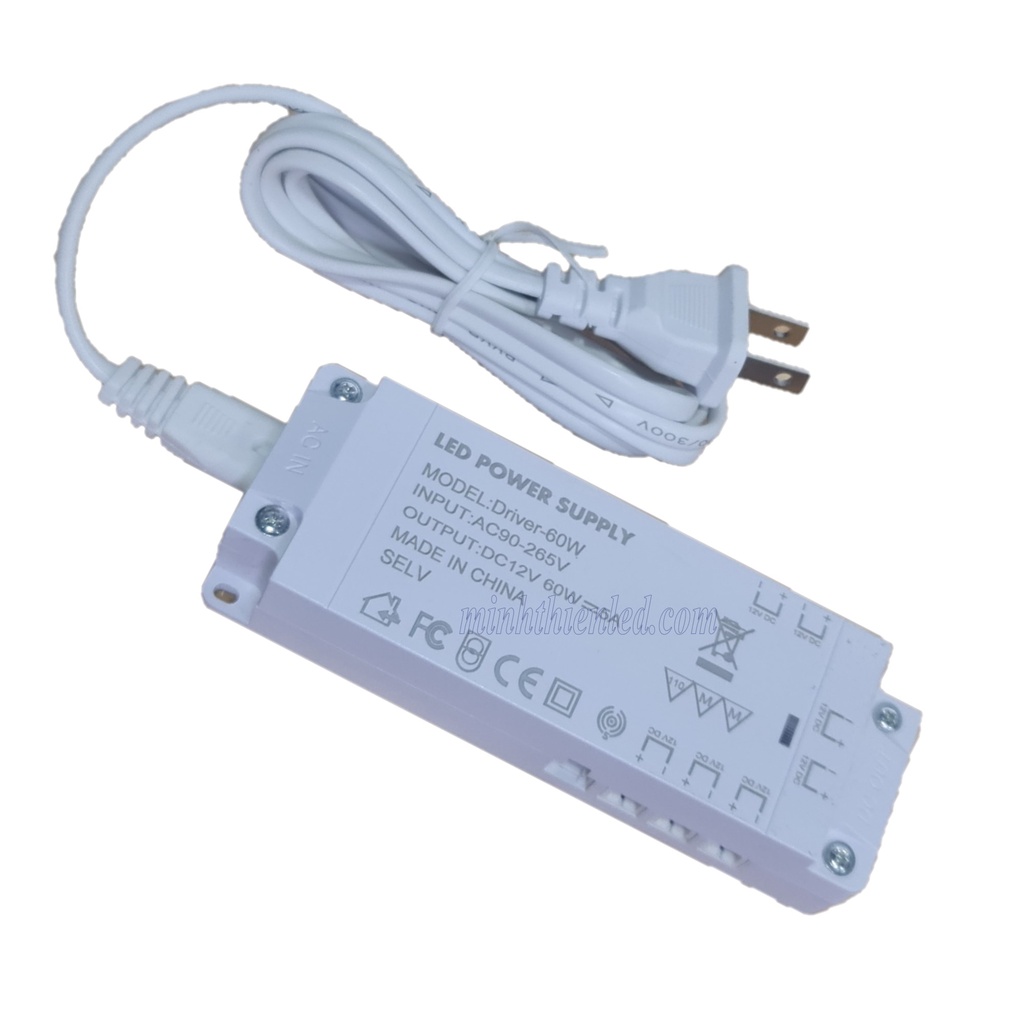 Nguồn Đèn Led 12V Công Suất 60W-Cảm Biến-Led Dán 12V
