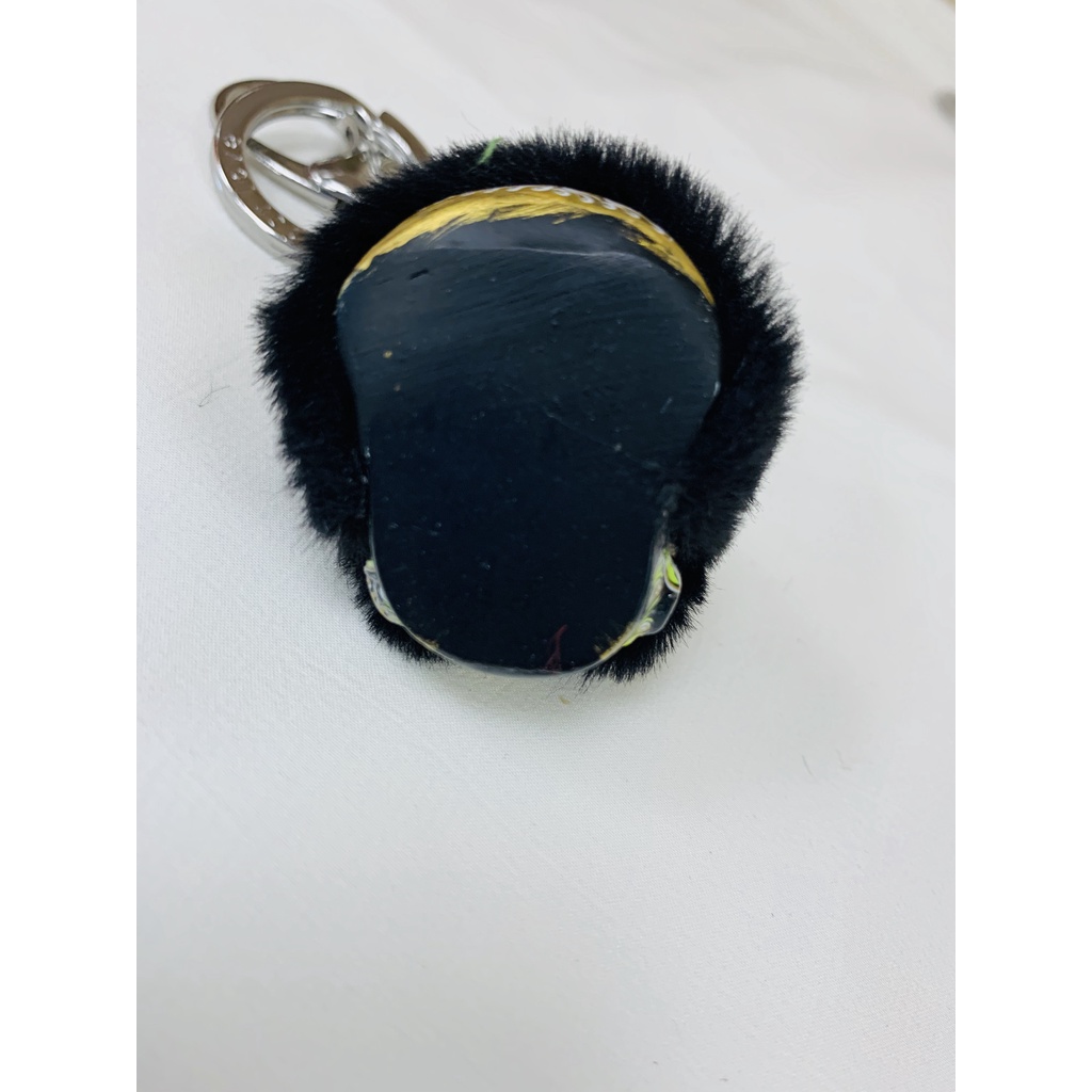 毛毛-黑金 Móc Khóa Resin Hình Sư Tử Nhảy Múa Thời Trang