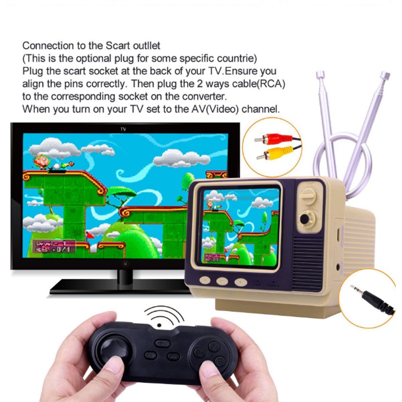 Set Máy Chơi Game Mini Retro Gv300 108 Trò Chơi 2.4g Và Phụ Kiện