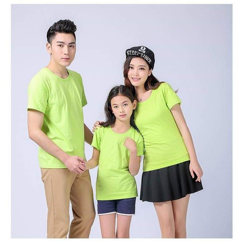 Áo Thun Gia Đình 4 Người, Áo Thun Cotton, Vải Dày Mịn