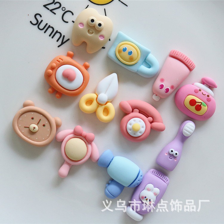 Charm (C555) slime/ Dụng Cụ Charm Trang Trí [Ko Keo &amp; Nút] Hình Dụng Cụ Học Tập