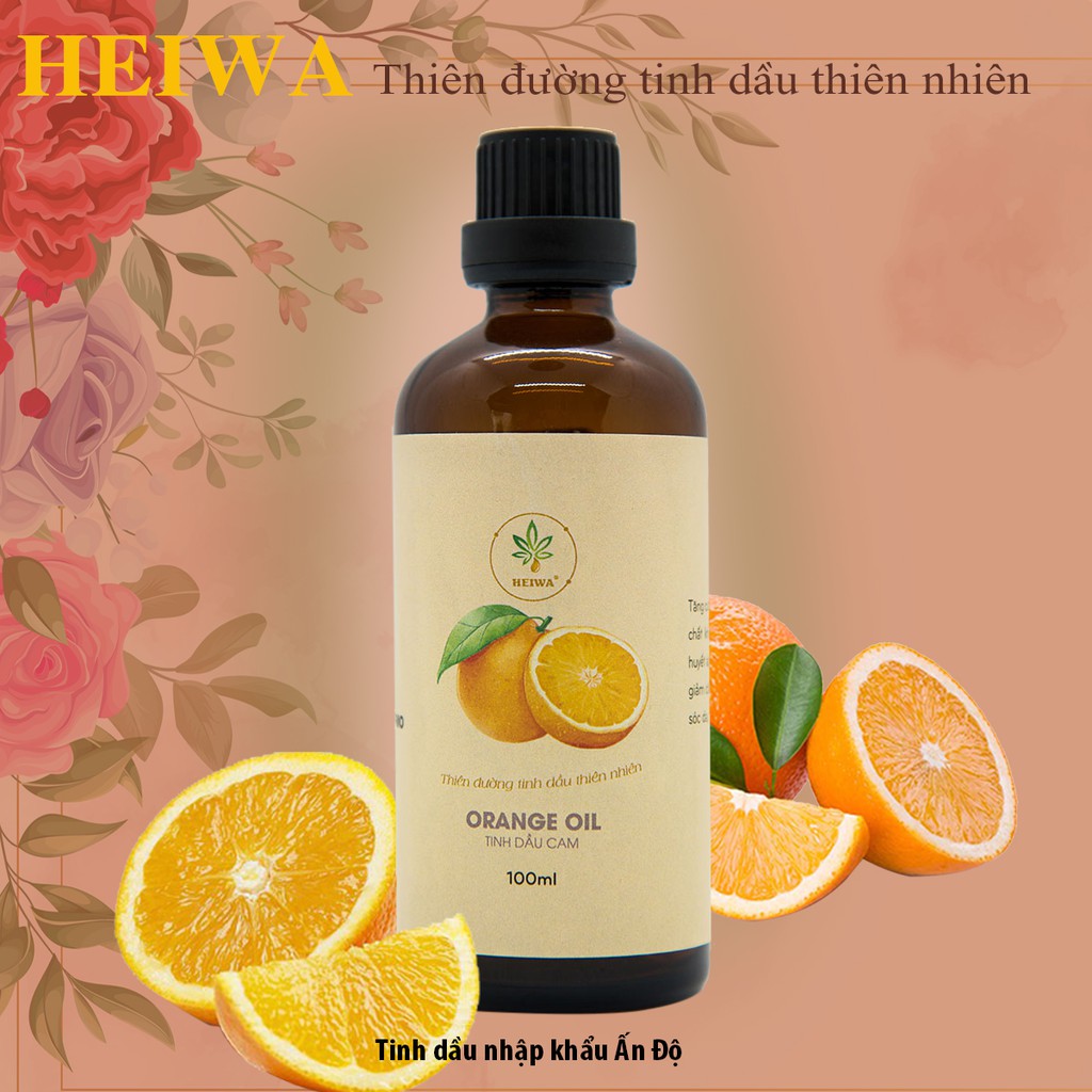 [CHAI LỚN- GIẢM GIÁ]Tinh dầu Cam Ngọt 100ML nguyên chất thương hiệu HEIWA nhập khẩu Ấn Độ