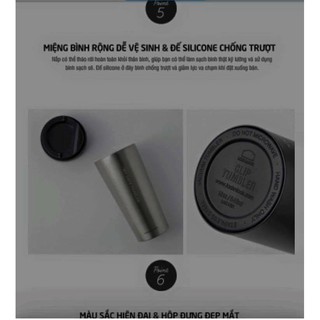 Ly Giữ Nhiệt Bằng Thép Không Gỉ Lock&Lock Clip Tumbler LHC4151BLK (540ml)
