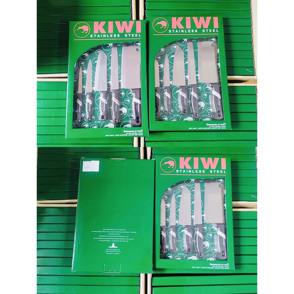 Bộ Dao Thái Lan Cán Gỗ Kiwi 5 Món Hàng Nhập Khẩu Thái Lan