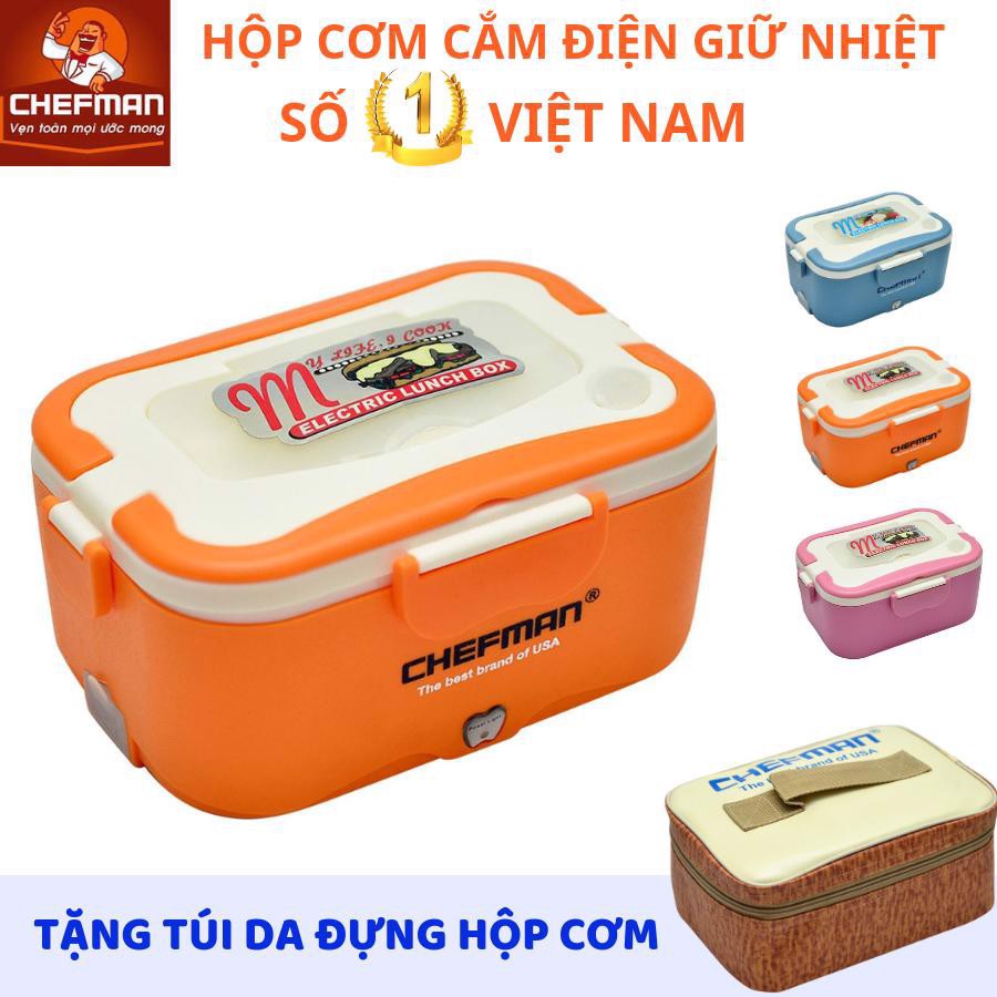 [BẢO HÀNH 24 THÁNG] Cạp lông cơm cắm điện Chefman ruột inox tháo rời cao cấp cắm điện hâm nóng cơm và thức ăn cực nhanh