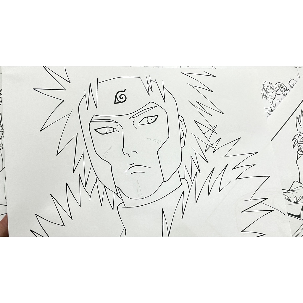 Bộ 50 giấy tô màu trẻ em NARUTO, tranh tô màu sáp, tranh tô màu dành cho trẻ em