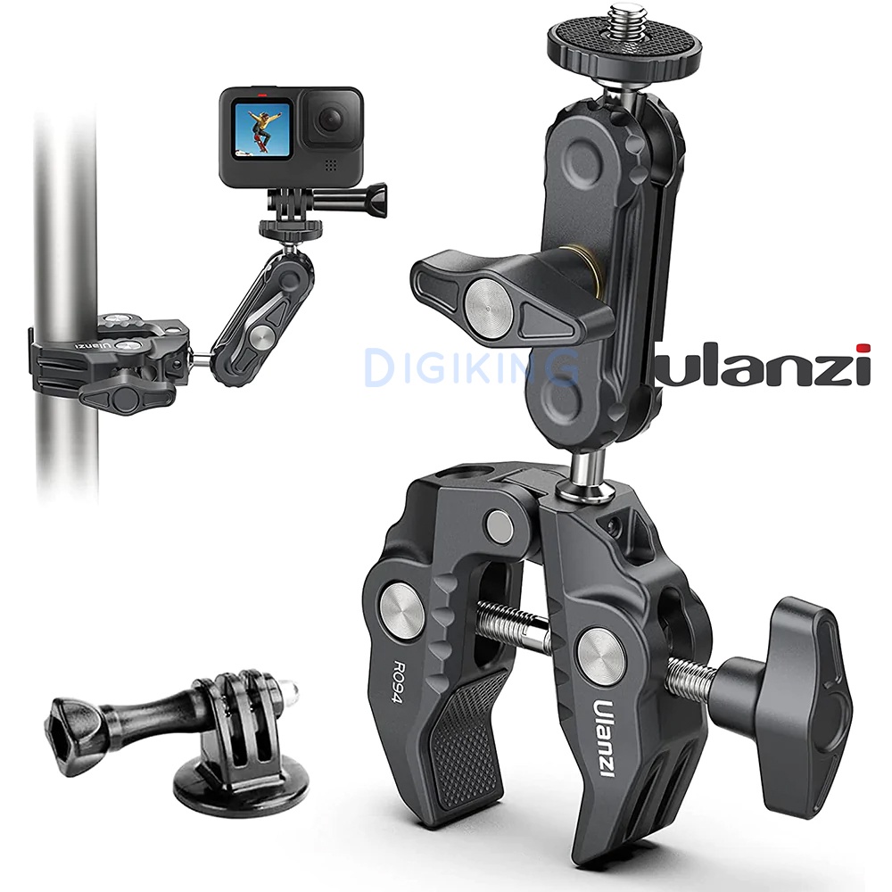 Kẹp đa năng Ulanzi R094 tích hợp Magic Arm bằng kim loại chắc chắn cho máy ảnh