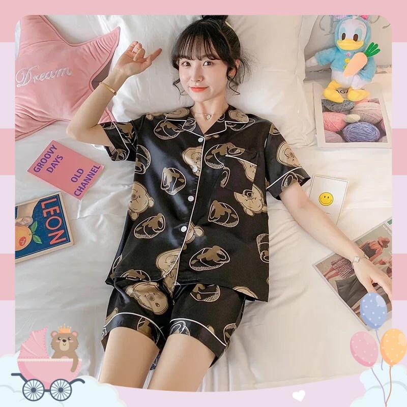 🌸 1️⃣ [QUÀ TẶNG] [BIGSIZE] [FREESHIP] Bộ lụa pyjama cổ bẻ mặc nhà siêu xinh, mát