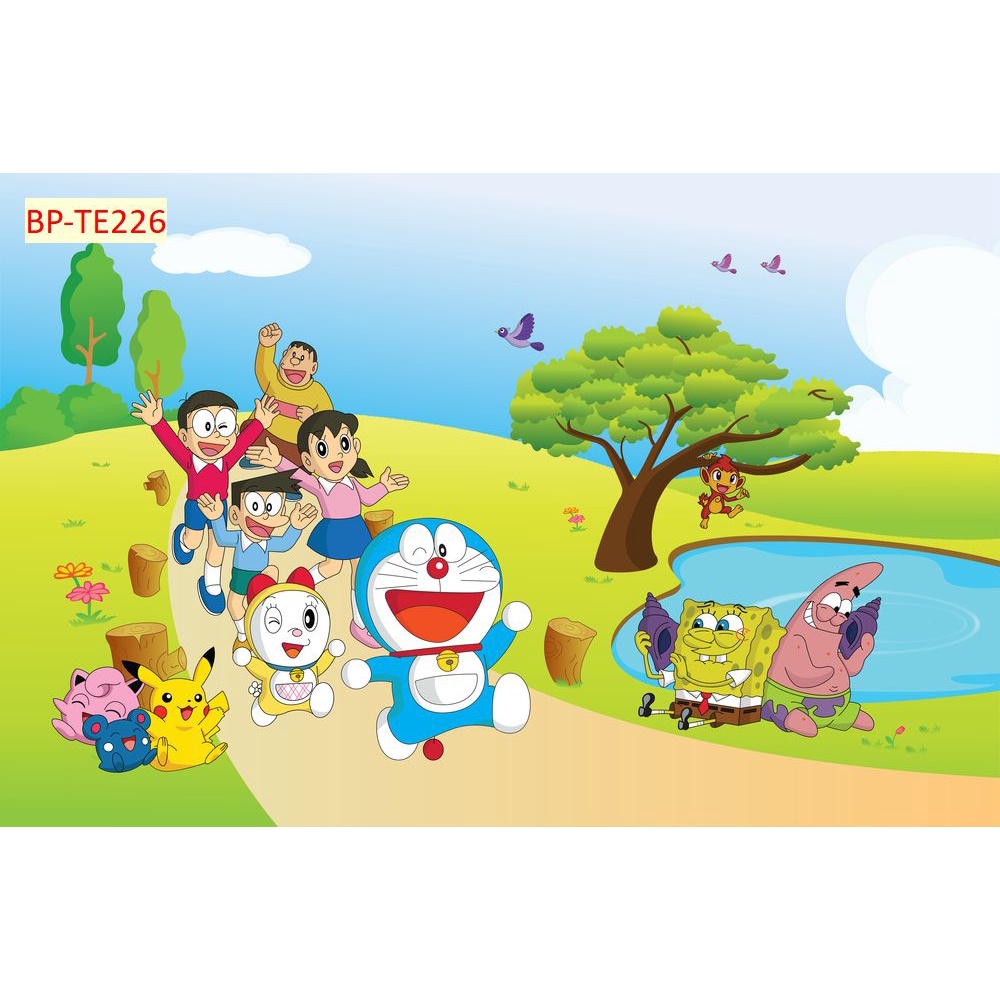 Tranh Dán Tường Phòng Trẻ Em HOẠT HÌNH NHẬT BẢN NỔI TIẾNG THẾ GIỚI DOREMON, sản phẩm rẻ chất lượng cao, hot hit