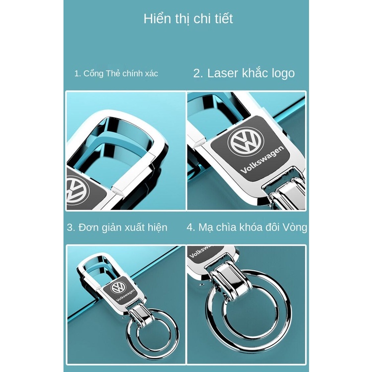 Móc Khóa Kim Loại Hình Logo Mercedes-Benz Bmw Audi Volkswagen Buick Honda Toyota