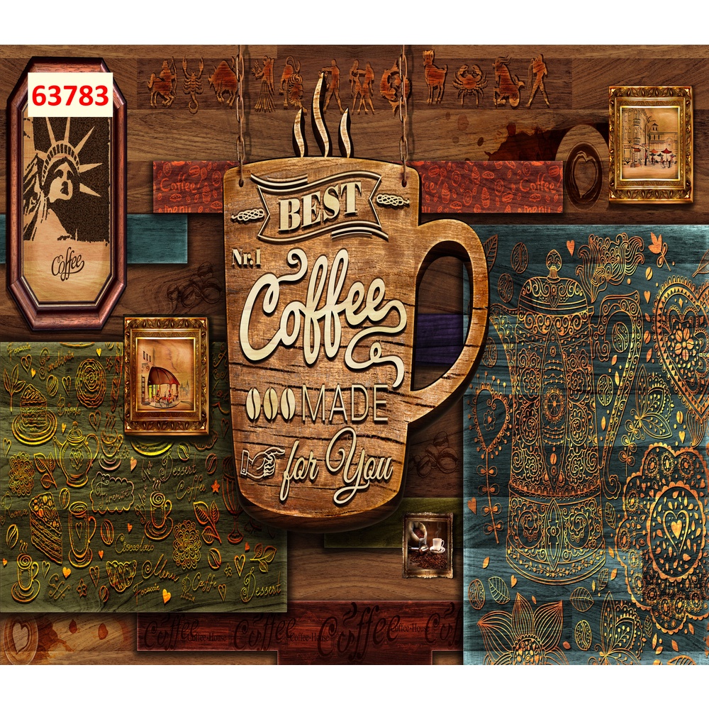 Tranh dán tường vải lụa 3D giành cho Trà chanh in theo kích thước yêu cầu – Không giới hạn kích thước