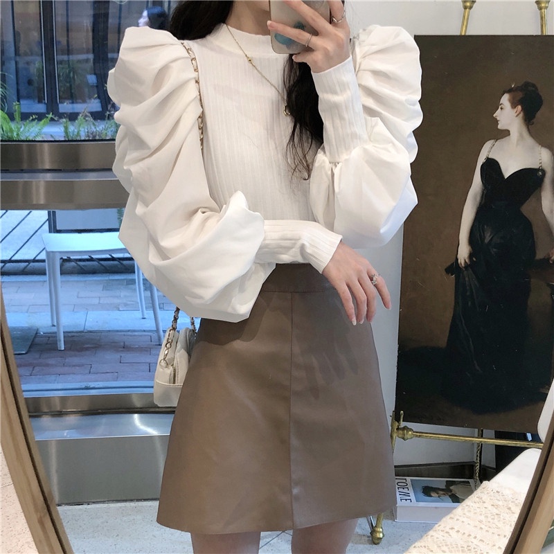 IELGY IELGY Áo Sweater Mỏng Tay Dài Cổ Tròn Màu Đen Phong Cách retro Dành Cho Nữ