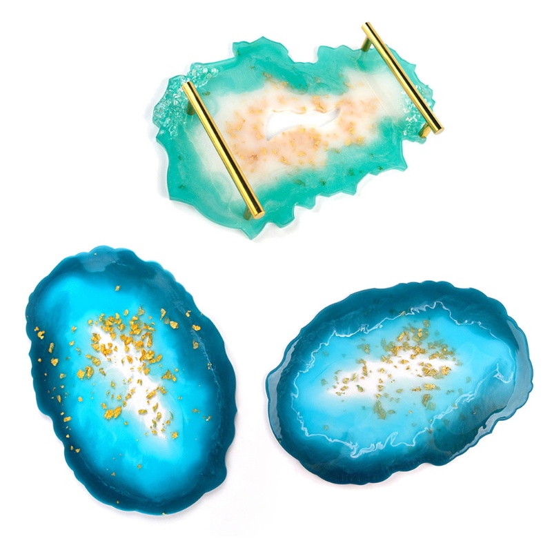 Khuôn silicon làm đĩa trái cây bằng nhựa resin trong suốt linh hoạt tiện lợi