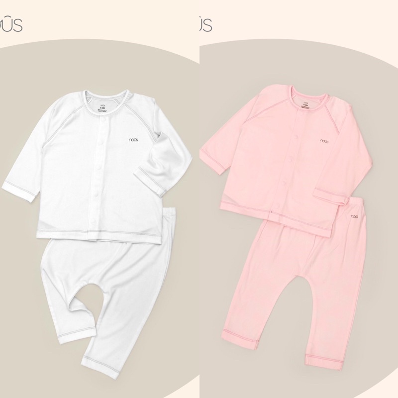 [Nous]Bộ dài tay cho bé.(0-3m đến 9-12m)