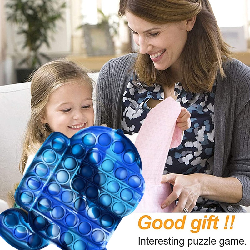 Đồ Chơi Fidget Mềm Hình Sói / Trái Tim / Túi Bong Bóng Anxi Giúp Giảm Căng Thẳng