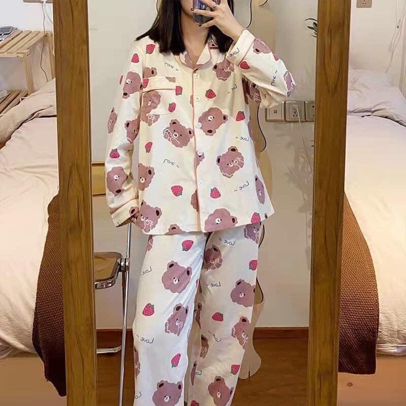 Đồ Bộ Pijama - Pizama dài tay - Bộ kate  dài tay mềm mịn thoáng mát  [FREE SHIP] hot hot hot | BigBuy360 - bigbuy360.vn