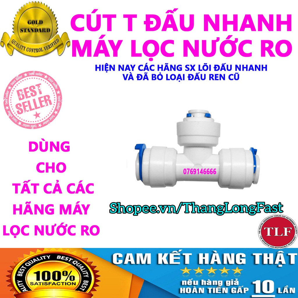 CÚT NỐI NHANH CHỮ T SỬ DỤNG CHO ỐNG 6 - CÚT CHỮ T NỐI NHANH