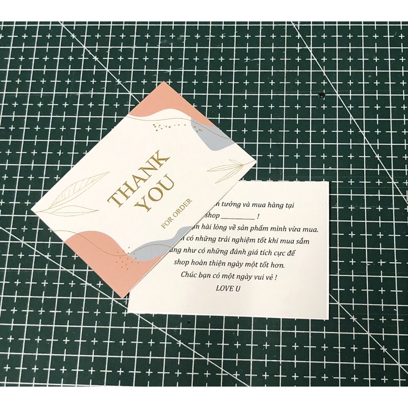 Combo 50 card thankyou 50x70mm giấy C250