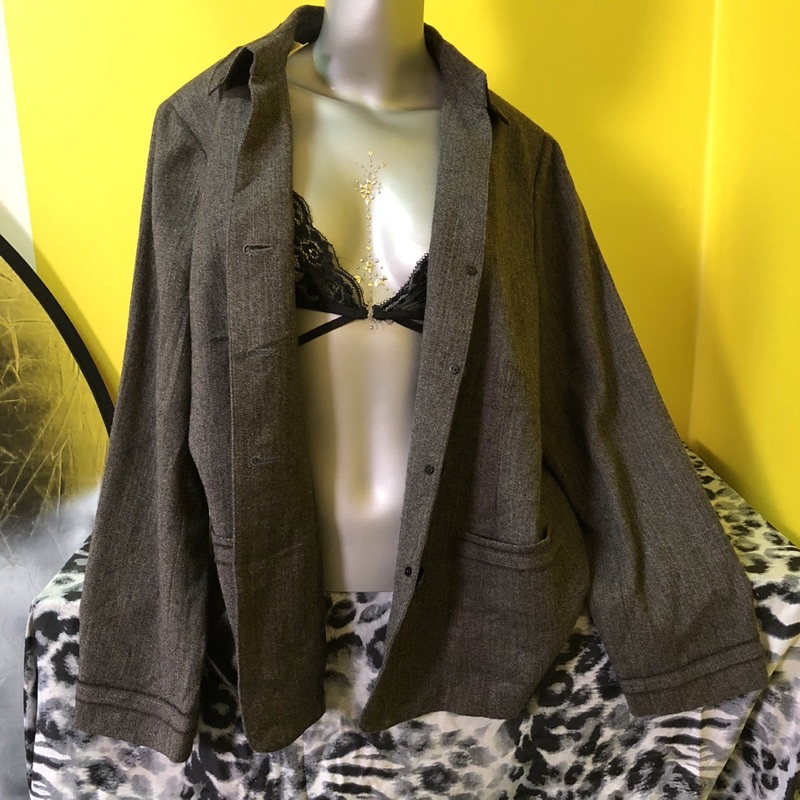 áo khoác vest blazer nâu hàng si 2hand